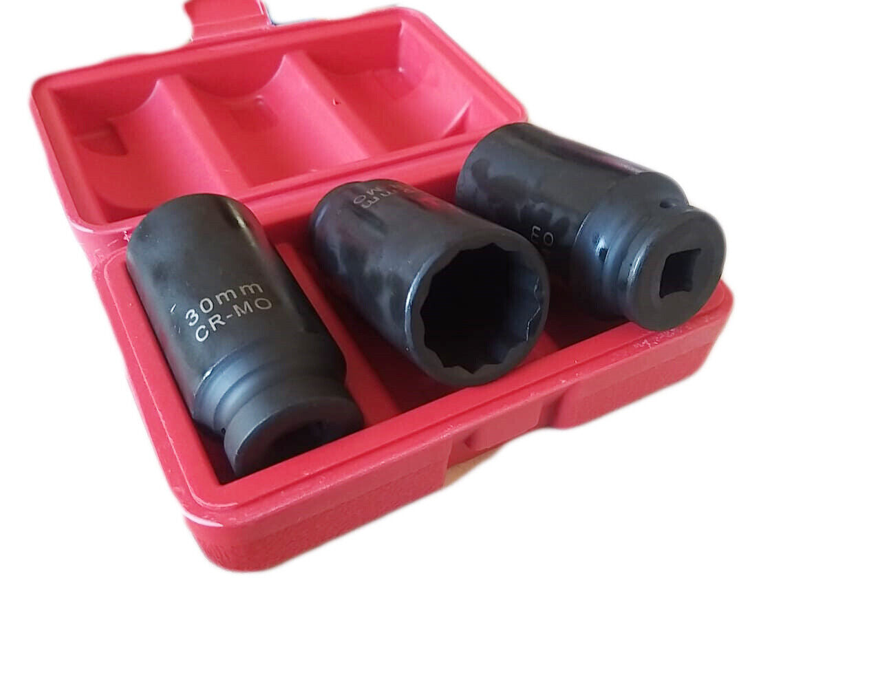 BUSSOLE BOCCOLE PER PISTOLA AVVITATORE PNEUMATICO SET 3 PZ 1/2" DA 30 A 36MM