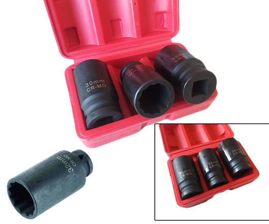 BUSSOLE BOCCOLE PER PISTOLA AVVITATORE PNEUMATICO SET 3 PZ 3/4" DA 30 A 36MM