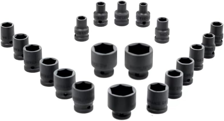 BUSSOLE BOCCOLE PER PISTOLA AVVITATORE PNEUMATICO SET KIT 20 PZ DA 1/2" 8-32MM