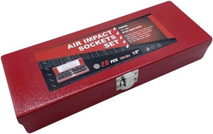 BUSSOLE BOCCOLE PER PISTOLA AVVITATORE PNEUMATICO SET KIT 20 PZ DA 1/2" 8-32MM