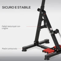 Pedaliera per Braccia e Gambe con Schermo LCD, Altezza e Resistenza Regolabile, 56x44-56x75-97 cm
