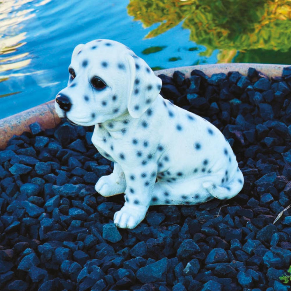 Decorazione in resina cane dalmata h 19 cm giardino e laghetto magic