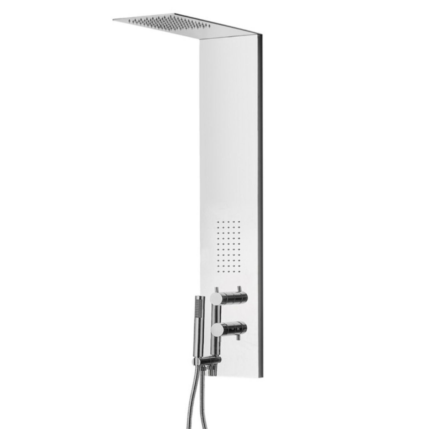 Colonna doccia 3 funzioni acciaio inox bocchetta idro lombare 20x50x110 cm *** finitura- cromo lucido, confezione 1