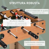 Calcio Balilla Professionale per Bambini e Adulti con Aste in Legno MDF 92x46x78cm