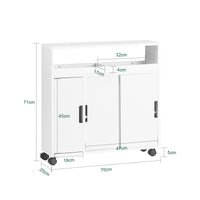 organizer bagno mobile bagno salvaspazio portarotolo bianco BZR02-W