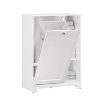 Mobile Porta Biancheria Per Bagno Con Cesto Armadietto Da Bagno Con Portabiancheria Bianco 60x37x86cm BZR105-W SoBuy