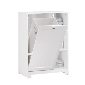 Mobile Porta Biancheria Per Bagno Con Cesto Armadietto Da Bagno Con Portabiancheria Bianco 60x37x86cm BZR105-W SoBuy