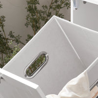 Mobile Porta Biancheria Per Bagno Con Cesto Armadietto Da Bagno Con Portabiancheria Bianco 60x37x86cm BZR105-W SoBuy