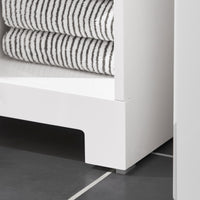 Mobile Porta Biancheria Per Bagno Con Cesto Armadietto Da Bagno Con Portabiancheria Bianco 60x37x86cm BZR105-W SoBuy