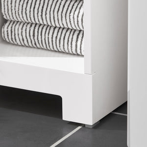 Mobile Porta Biancheria Per Bagno Con Cesto Armadietto Da Bagno Con Portabiancheria Bianco 60x37x86cm BZR105-W SoBuy