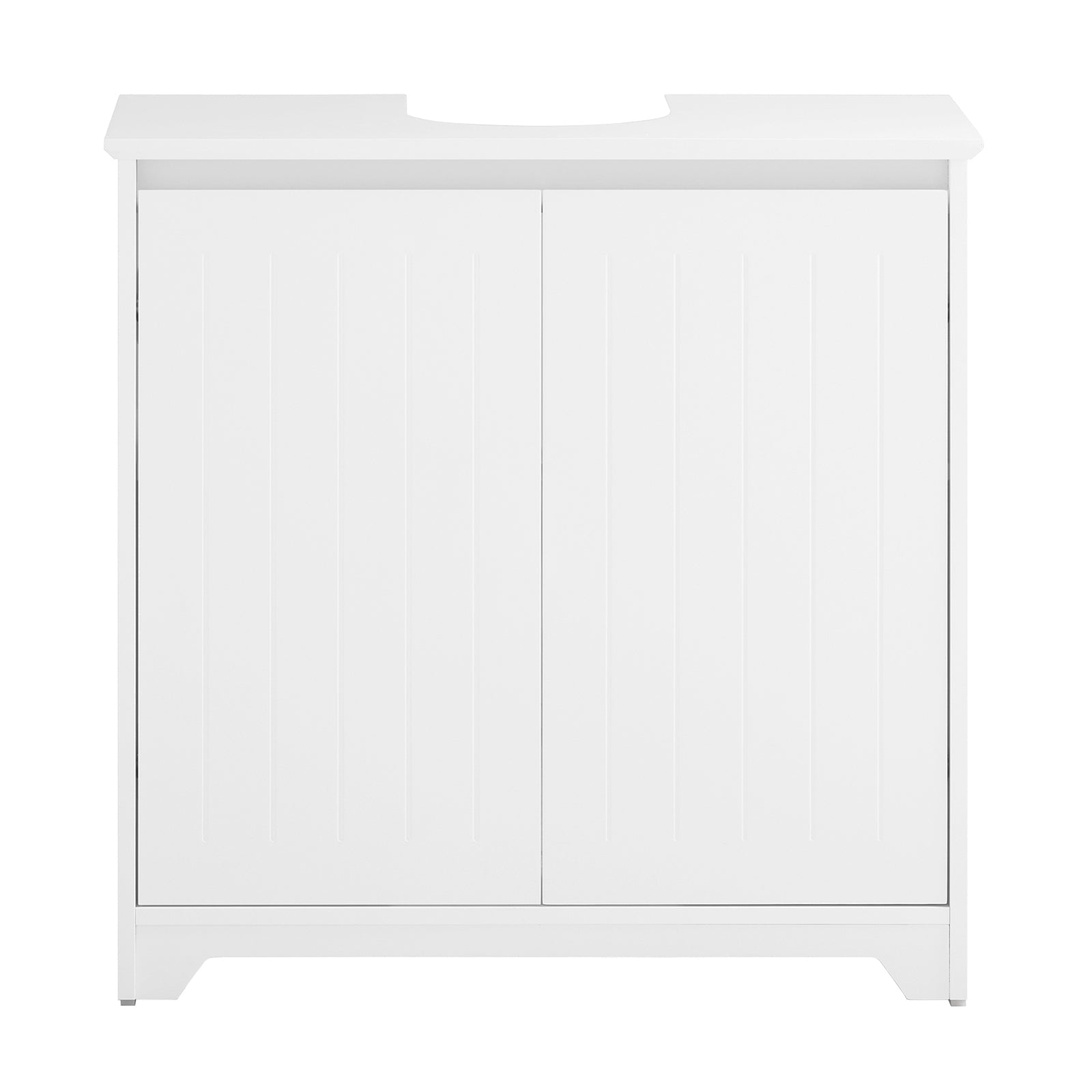 Mobile Sottolavabo Con 2 Ante Pieghevoli Mobile Bagno Mobile Lavabo Bianco 60x30x60cm BZR108-II-W