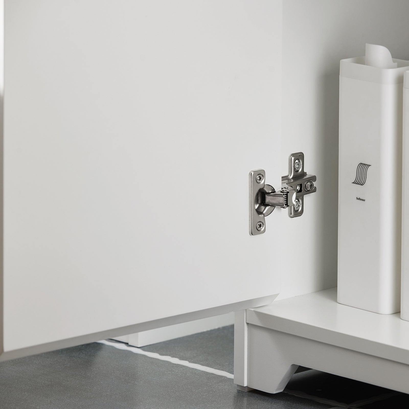 Mobile Sottolavabo Con 2 Ante Pieghevoli Mobile Bagno Mobile Lavabo Bianco 60x30x60cm BZR108-II-W