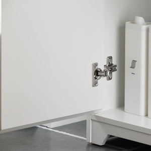 Mobile Sottolavabo Con 2 Ante Pieghevoli Mobile Bagno Mobile Lavabo Bianco 60x30x60cm BZR108-II-W