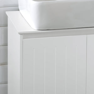 Mobile Sottolavabo Mobile Bagno Mobile Base Per Lavabo Con 2 Ante Bianco 60x30x60cm BZR108-W SoBuy