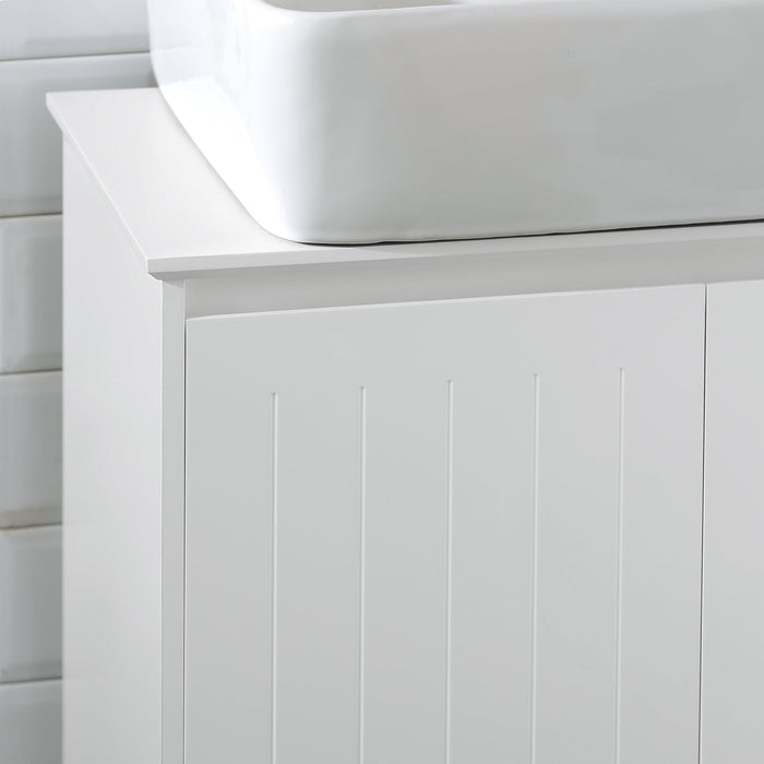 Mobile Sottolavabo Mobile Bagno Mobile Base Per Lavabo Con 2 Ante Bianco 60x30x60cm BZR108-W SoBuy