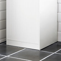 SoBuy Armadietto da Bagno con Cesto portabiancheria –Mobile Lavanderia con Cassetto – Armadio Compatto per Piccoli Spazi, Mobiletto Bagno Salvaspazio in Legno, 40x90x38cm, Bianco, BZR110-W