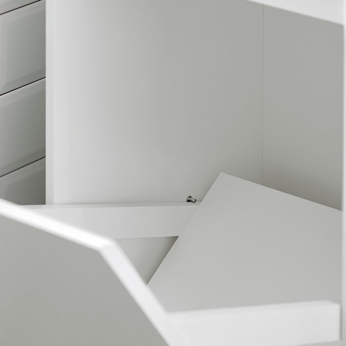 SoBuy Armadietto da Bagno con Cesto portabiancheria –Mobile Lavanderia con Cassetto – Armadio Compatto per Piccoli Spazi, Mobiletto Bagno Salvaspazio in Legno, 40x90x38cm, Bianco, BZR110-W