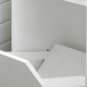 SoBuy Armadietto da Bagno con Cesto portabiancheria –Mobile Lavanderia con Cassetto – Armadio Compatto per Piccoli Spazi, Mobiletto Bagno Salvaspazio in Legno, 40x90x38cm, Bianco, BZR110-W