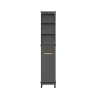 SoBuy Mobile alto da bagno Mobile colonna bagno salvaspazio Armadio da terra Colore grigio 35x30x170 cm BZR112-DG