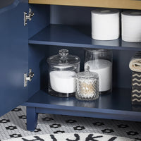 Mobile Sottolavabo Con 2 Ante Senza Lavandino Mobile Mobiletto Per Lavandino Bagno Blu, 60x30x59cm, BZR113-B SoBuy