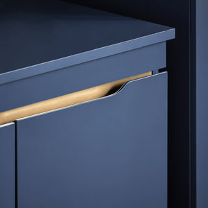 Mobile Sottolavabo Con 2 Ante Senza Lavandino Mobile Mobiletto Per Lavandino Bagno Blu, 60x30x59cm, BZR113-B SoBuy