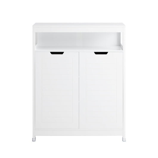 Mobile Da Bagno Armadietto Da Terra Due Ante Doppia Apertura Bianco 70x35x90cm BZR121-W