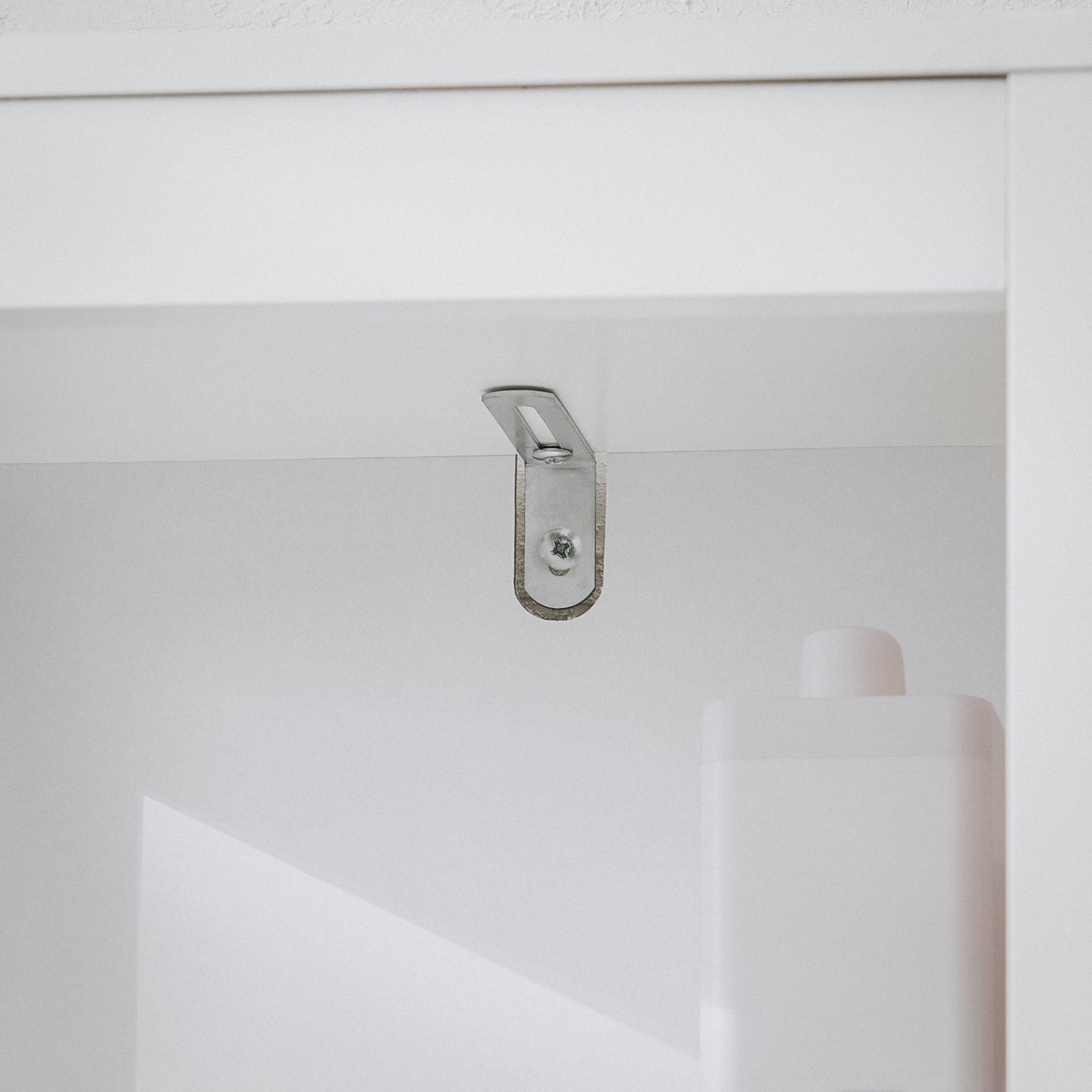 Mobile Alto Con Sacco Portabiancheria Pieghevole Mobiletto Bagno Scaffale Bianco 30x30x145cm BZR123-W SoBuy