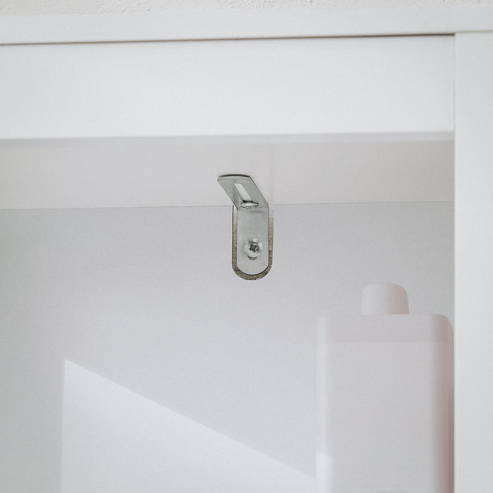 Mobile Alto Con Sacco Portabiancheria Pieghevole Mobiletto Bagno Scaffale Bianco 30x30x145cm BZR123-W SoBuy