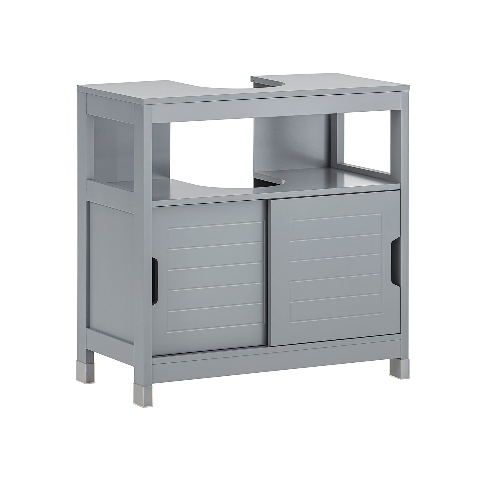 Mobile Sottolavabo Per Bagno Con Poggiapiedi FRG128-II-SG SoBuy