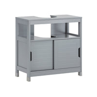 Mobile Sottolavabo Per Bagno Con Poggiapiedi FRG128-II-SG SoBuy