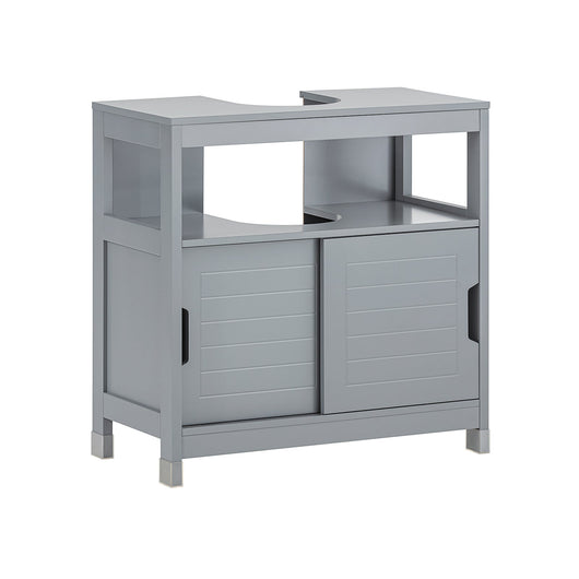 Mobile Sottolavabo Per Bagno Con Poggiapiedi FRG128-II-SG SoBuy