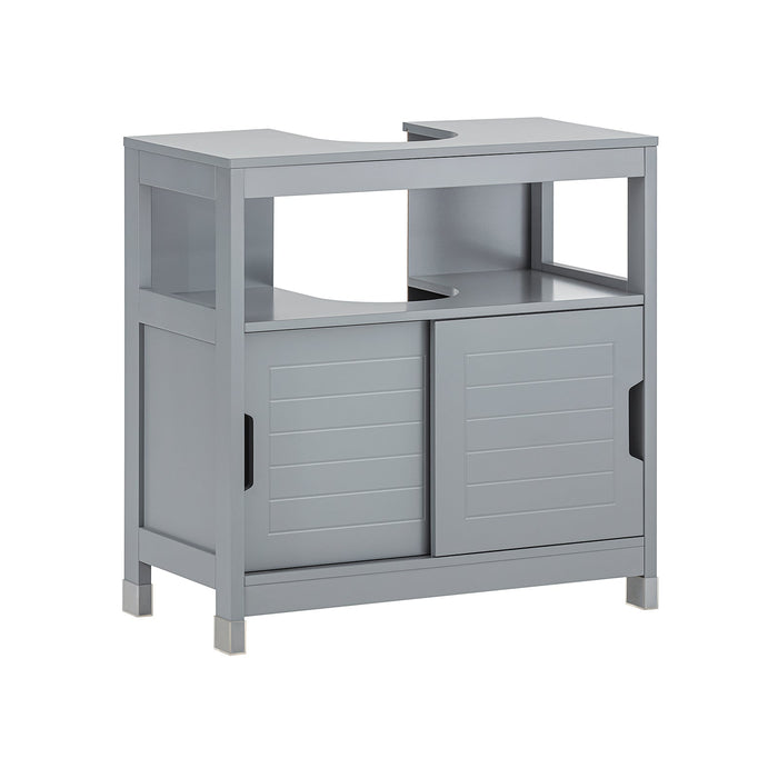 Mobile Sottolavabo Per Bagno Con Poggiapiedi FRG128-II-SG SoBuy