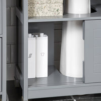 Mobile Sottolavabo Per Bagno Con Poggiapiedi FRG128-II-SG SoBuy