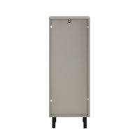 Mobile Bagno Portabiancheria Pieghevole Mobiletto Grigio E Naturale 31.5x30x86.3cm BZR132-NG