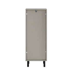 Mobile Bagno Portabiancheria Pieghevole Mobiletto Grigio E Naturale 31.5x30x86.3cm BZR132-NG