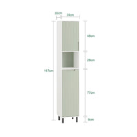 SoBuy Armadio Colonna salvaspazio Mobiletto salvaspazio Scaffale Alto Mobiletto Bagno Verde 31x30x167cm BZR137-GR