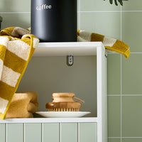 SoBuy Mobiletto bagno Mobile bagno con 3 Ripiani e 2 Ante, Armadietto portaoggetti Mobile contenitore Verde 60x30x87cm, BZR138-GR