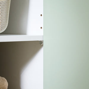 SoBuy Mobiletto bagno Mobile bagno con 3 Ripiani e 2 Ante, Armadietto portaoggetti Mobile contenitore Verde 60x30x87cm, BZR138-GR