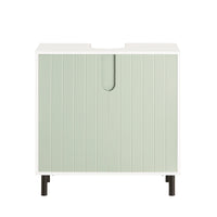 SoBuy Mobile sottolavabo Mobile bagno con Armadietto a 2 Ante e 2 Ripiani, Mobiletto Bagno Salvaspazio in Legno Verde 60x30x60cm BZR139-GR
