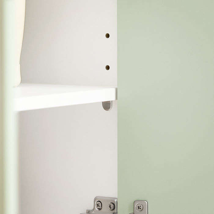 SoBuy Mobile sottolavabo Mobile bagno con Armadietto a 2 Ante e 2 Ripiani, Mobiletto Bagno Salvaspazio in Legno Verde 60x30x60cm BZR139-GR