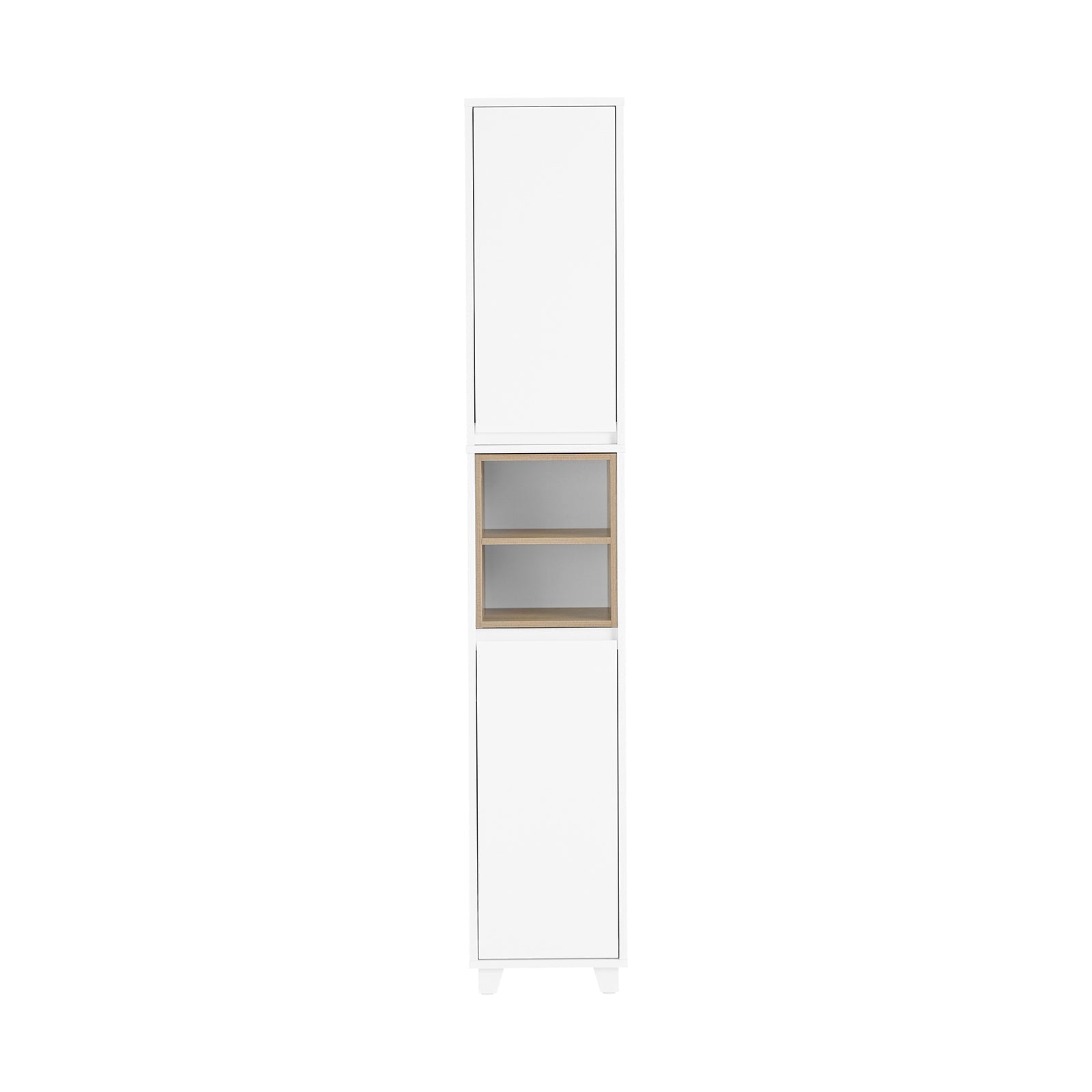 Mobile a colonna bagno salvaspazio Mobile alto con 2 ante Mobile bagno stretto 30x30x170cm Bianco BZR147-W