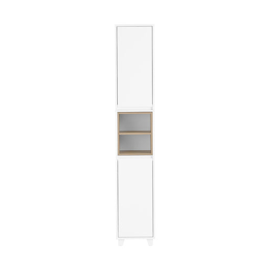 Mobile a colonna bagno salvaspazio Mobile alto con 2 ante Mobile bagno stretto 30x30x170cm Bianco BZR147-W