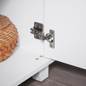 Mobile sottolavabo con 2 ante senza lavandino Mobiletto per lavandino bagno 60x30x61cm Bianco BZR148-W