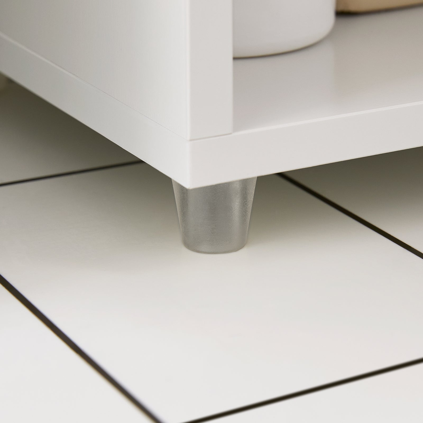 Armadio Colonna bagno, Mobile bagno alto con 2 Ante e 1 cassetto Bianco 20x20x180 BZR160-W