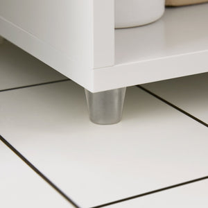 Armadio Colonna bagno, Mobile bagno alto con 2 Ante e 1 cassetto Bianco 20x20x180 BZR160-W