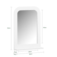 Specchio Bagno Specchio Da Parete Mensola Bagno A Muro Bianco 38x9x54cm BZR162-W