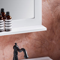 Specchio Bagno Specchio Da Parete Mensola Bagno A Muro Bianco 38x9x54cm BZR162-W