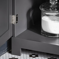 Mobile Alto Colonna Bagno salvasapzio con cassetto e armadietto L40*P35*A161cm Grigio BZR17-DG