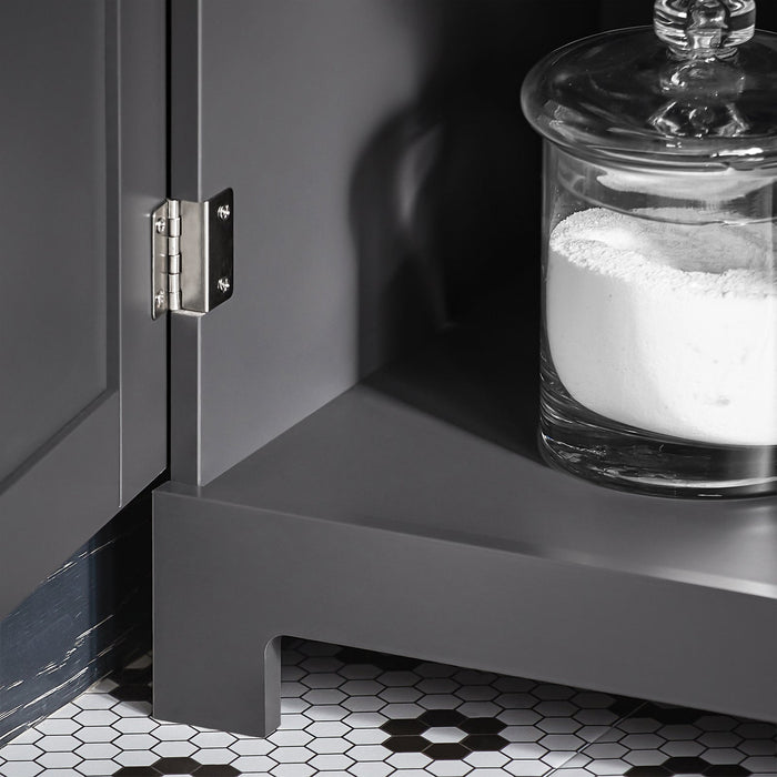 Mobile Alto Colonna Bagno salvasapzio con cassetto e armadietto L40*P35*A161cm Grigio BZR17-DG