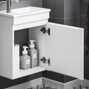 Mobili da bagno sospeso Mobile lavabo con 1 anta Bianco 41x25x52cm BZR170-W